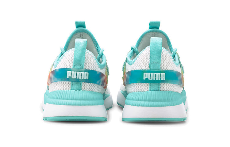 (GS) PUMA Pacer Next Excel Tie Dye Low Top Running Shoes White/Blue 375345-01