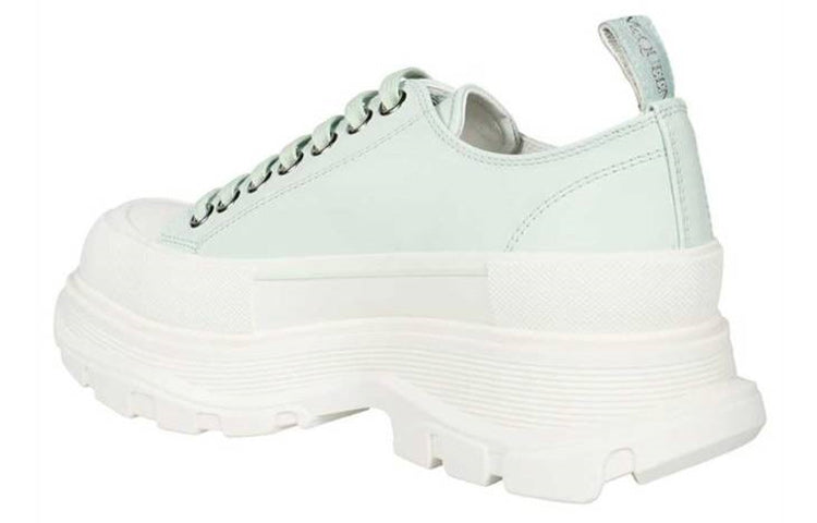 Alexander McQueen Tread Slick Leather Sneakers 'Green White' 711108WIAT64615