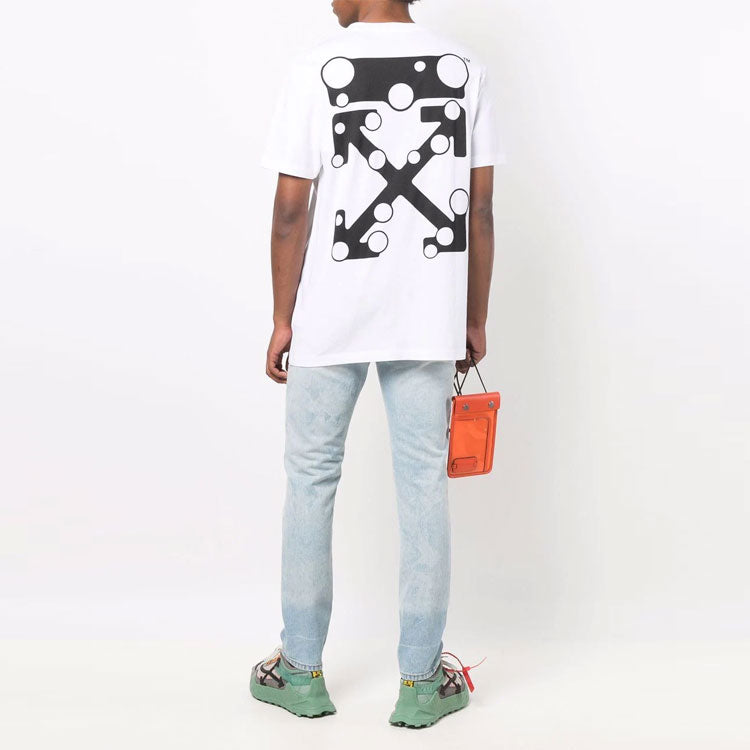 Off-White FW21 Arrow Printing Short Sleeve Version White OMAA027F21JER0090110