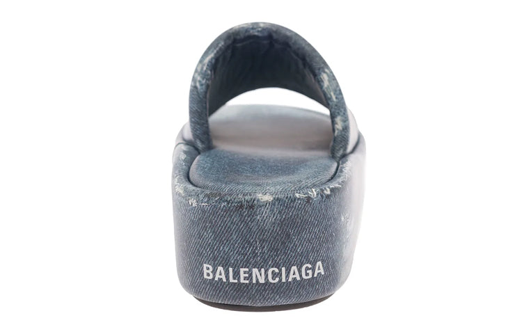 (WMNS) Balenciaga Rise Sandals 'Denim Print Leather' 656960WBMA14000
