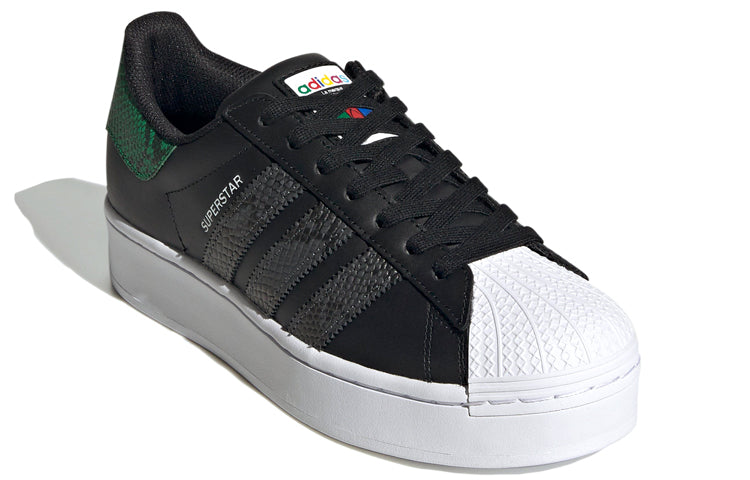 (WMNS) adidas originals Superstar Bold 'Black Green' FW3697