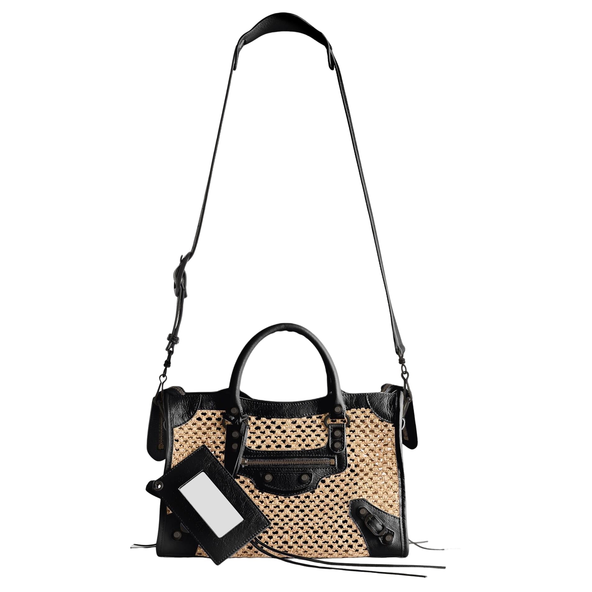 (WMNS) Balenciaga Le City Bag Small 'Natural Black' 8657622ACGG9260