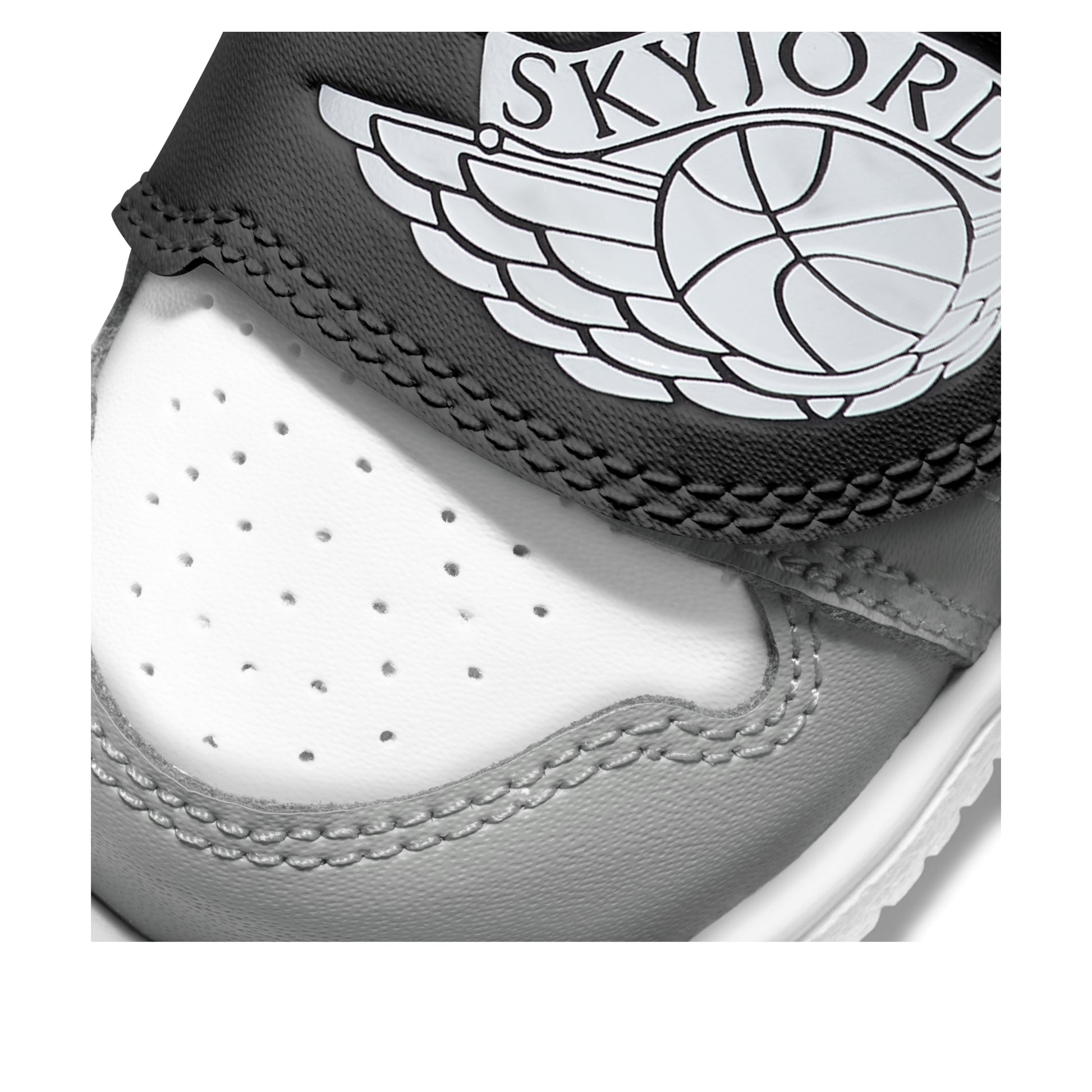 (TD) Air Jordan 1 Sky logo 'White Black Grey' BQ7196-102