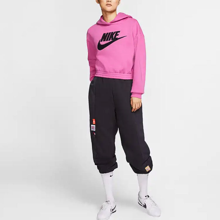 (WMNS) Nike Sportswear Logo Printing Hoodie Purple CJ2035-691