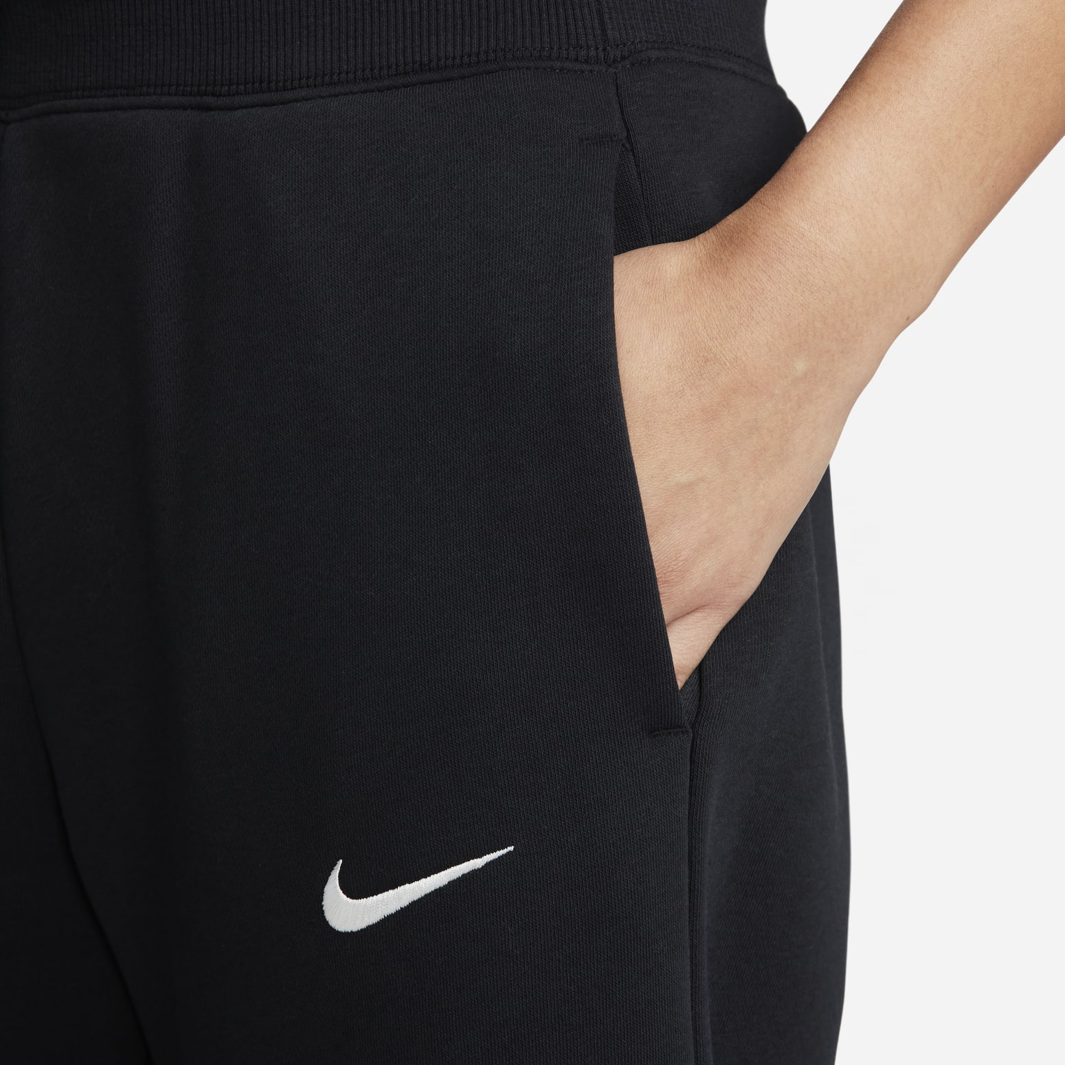 (WMNS) Nike Phoenix Fleece High-Waisted Cropped Sweatpants 'Black' FB8417-010
