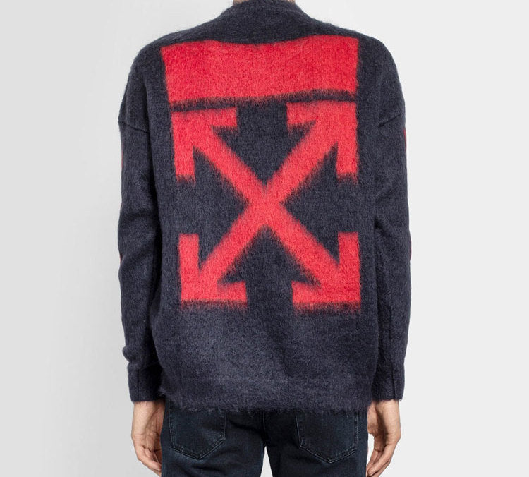 Off-White FW20 Arrows Sweater Men Grey OMHA036E20KNI0010725