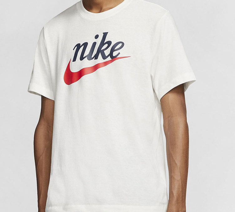 Men's Nike Sportswear Large Short Sleeve White T-Shirt BV7679-133