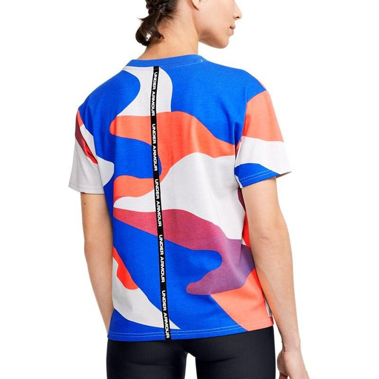 (WMNS) Under Armour Summit Graphic Training Sports Short Sleeve White 1360010-110