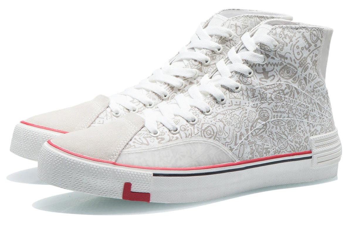 Li-Ning Weiwu Canvas Hi Shoes 'White Silver' AECR011-1