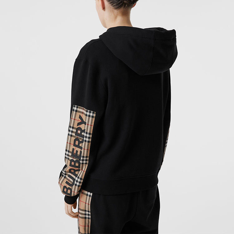 (WMNS) Burberry Retro Classic Plaid Cardigan Hoodie Black 80245431