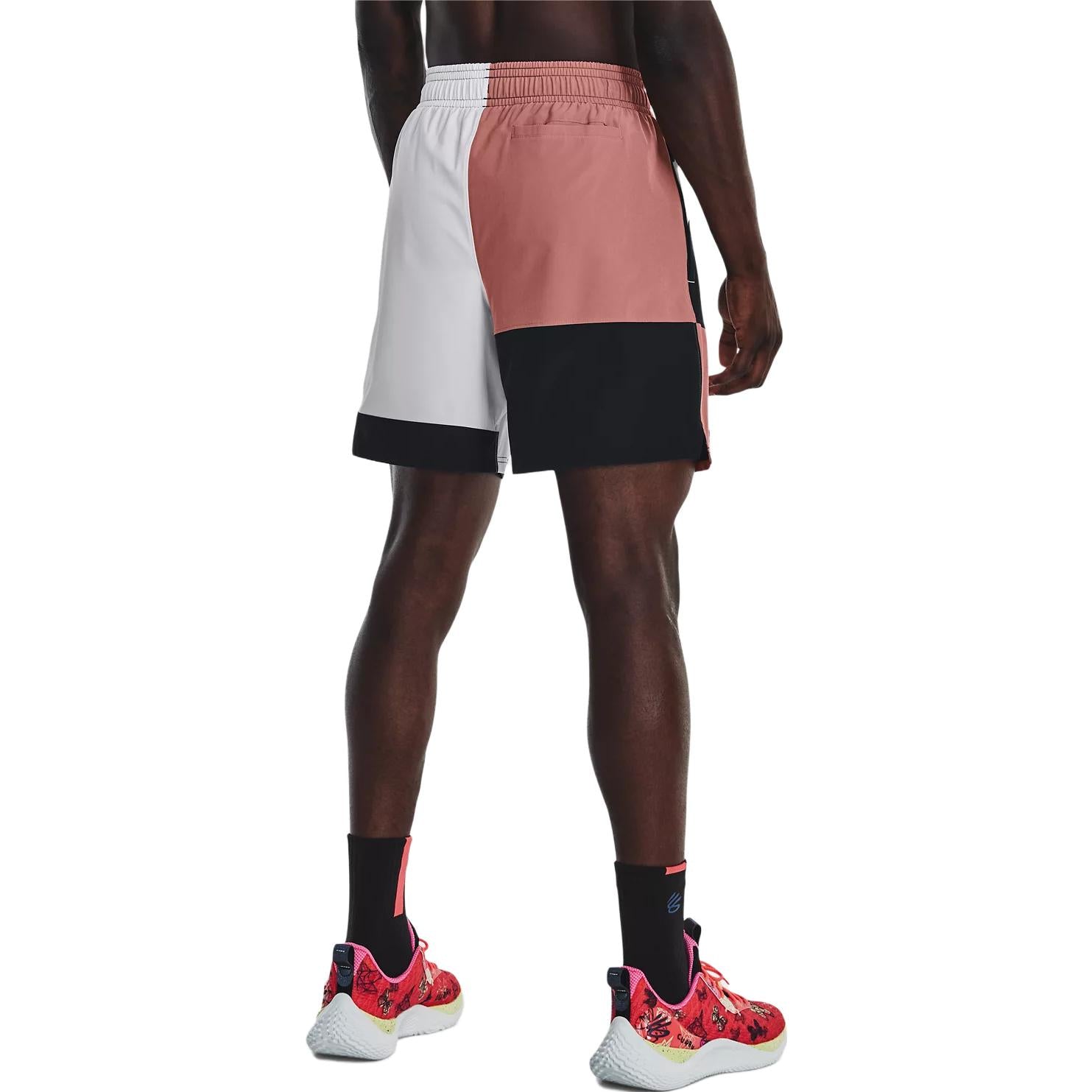 Under Armour Curry Woven 7 inch Basketball Shorts 'Black Pink White' 1377306-604