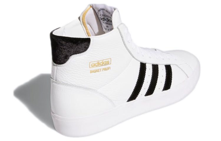 adidas originals Basket Profi Cozy Wear-Resistant Skate Shoes White Black Unisex 'White Black' GZ8552