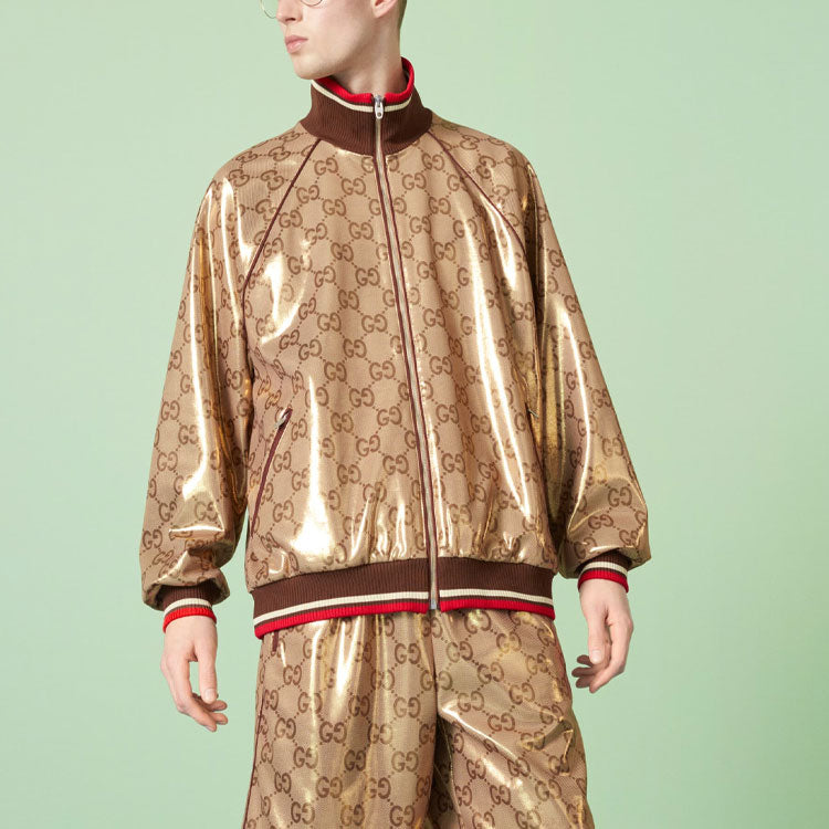 Gucci GG Technical Jersey Zip Jacket 'Gold' 737363-XJFFG-2486
