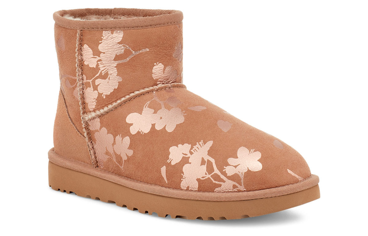 (WMNS) UGG Classic Mini Floral Foil Fleece Lined 1118163-AMP