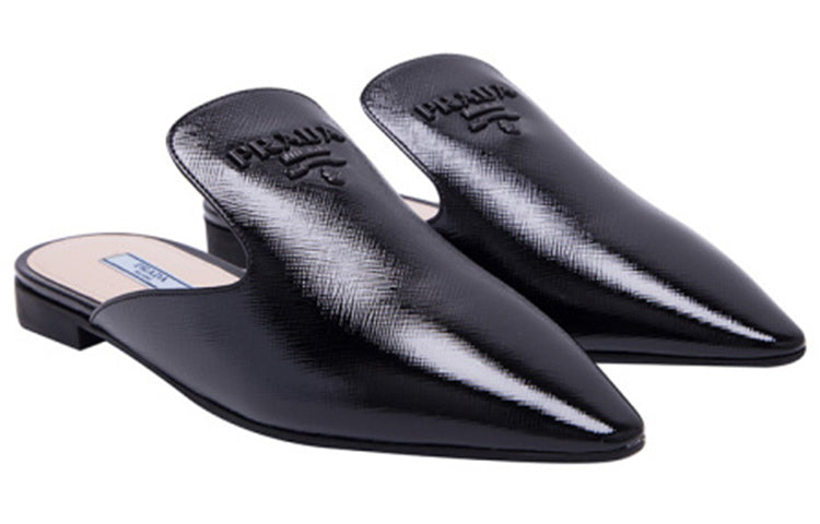 (WMNS) PRADA Pointed Patent Leather Mules 'Black' 1S538L_3A9S_F0002_F_B012