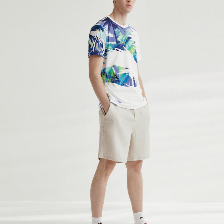 FILA Logo Printing Beach Short Sleeve White F11M028140F-WT