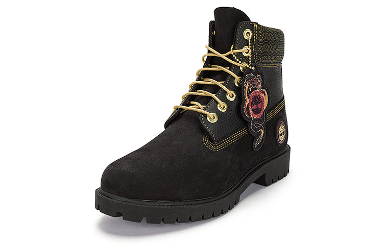 (WMNS) Timberland Lunar New Year 6 Inch Lace Up Boots 'Black Nubuck' A28MBW