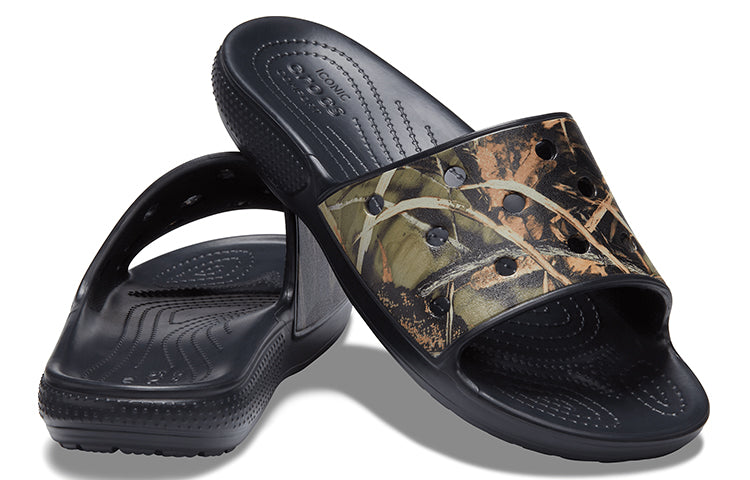 Crocs Classic Stylish Sports Slippers Unisex Black Brown 206521-001