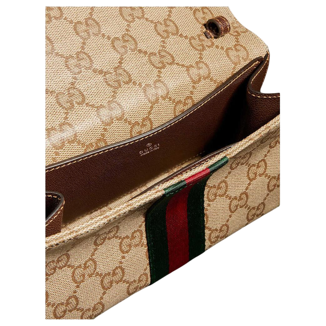 (WMNS) Gucci Small Pouch with Strap and Web 'Sand Dark Brown' A002KM-FAF8R-8547