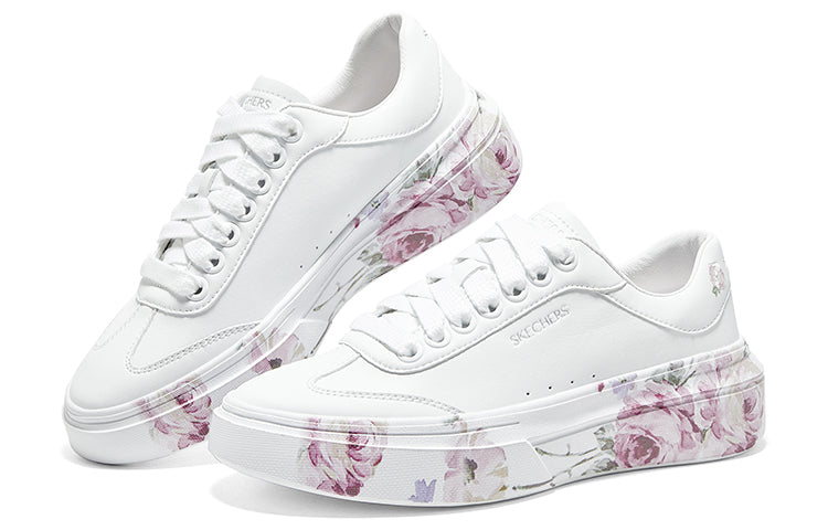 (WMNS) Skechers Cordova Classic-Painted Florals 'White' 185062-WHT