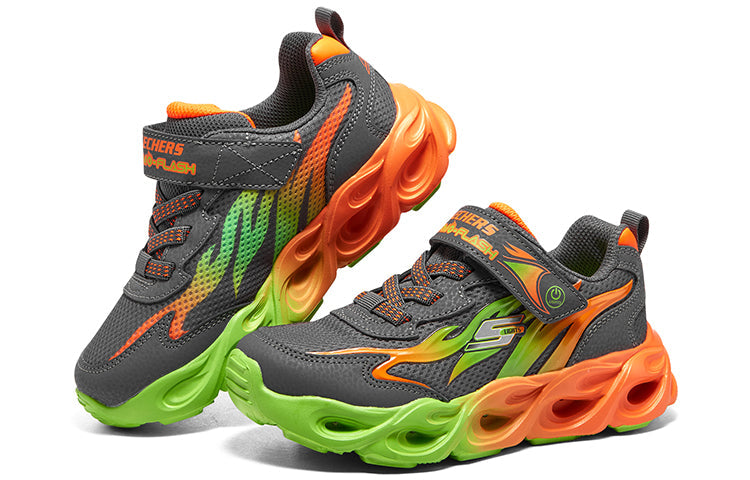 (GS) Skechers Thermo-Flash 'Grey Green Orange' 400103L-CCOR