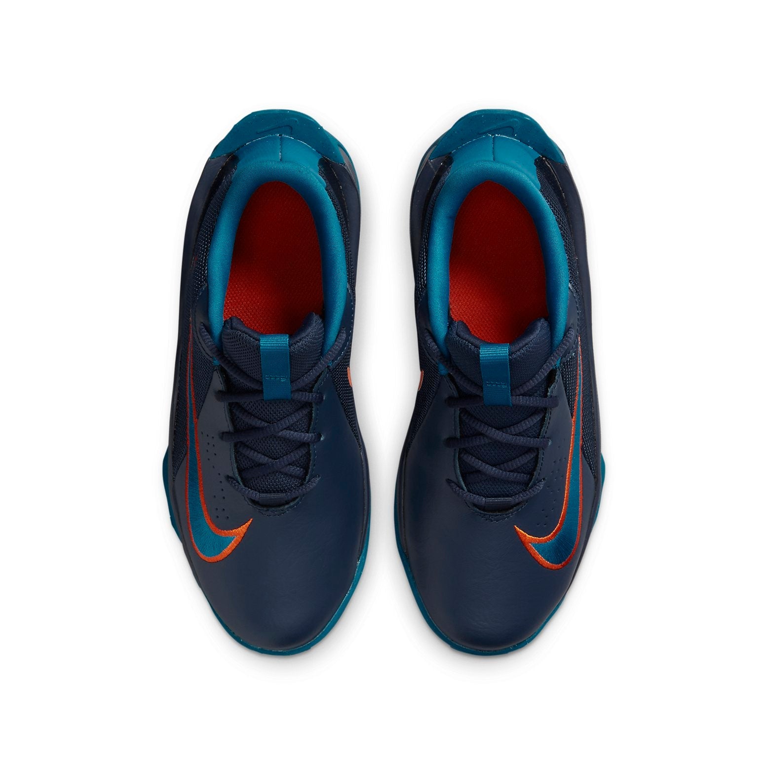 (GS) Nike Team Hustle Quick 3 Midnight Navy Orange DA2781-400