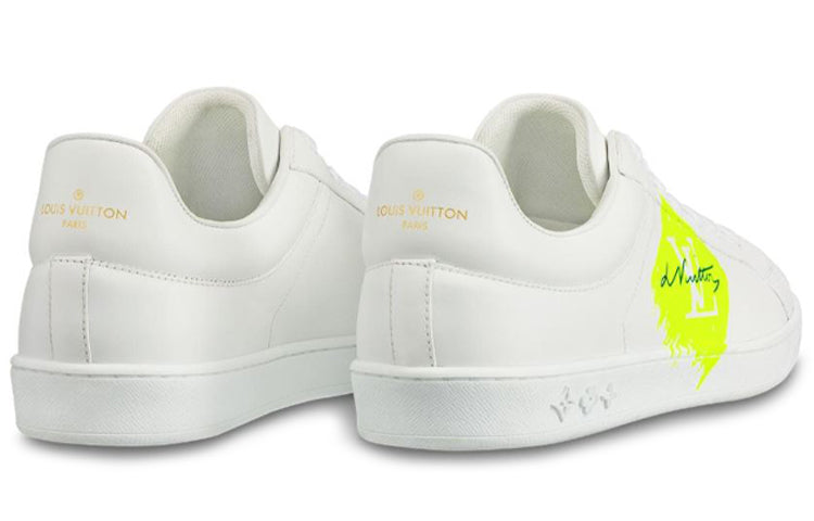 LOUIS VUITTON Luxembourg Sneakers 'White Neon Yellow' 1A4OFL