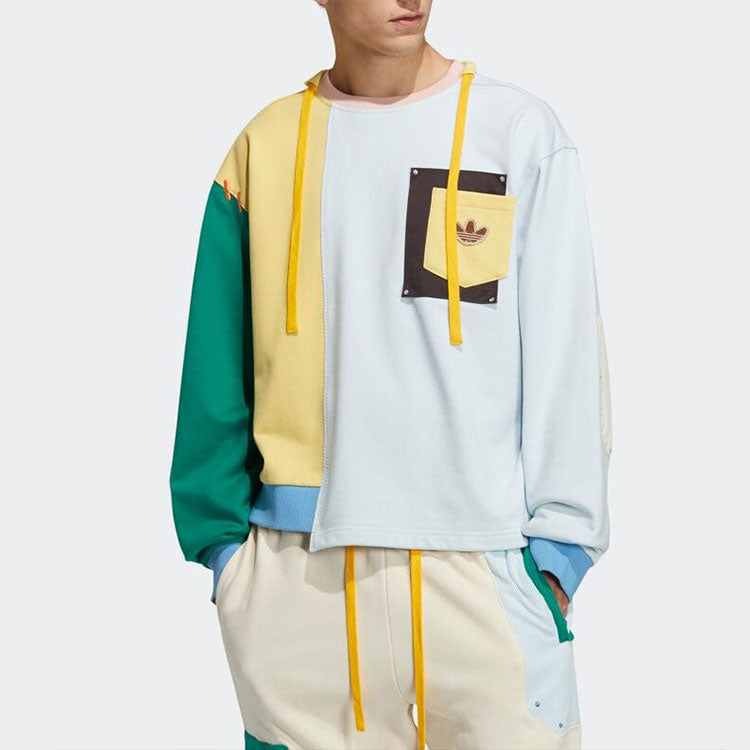 adidas Originals x Melting Sadness Crossover Pullover 'White Yellow Green' HC0348