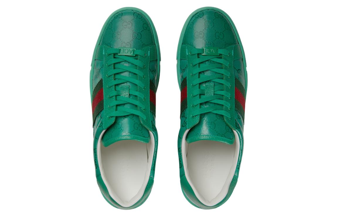 Gucci Ace GG Crystal canvas sneaker 'Green' 760775-FACRF-3751