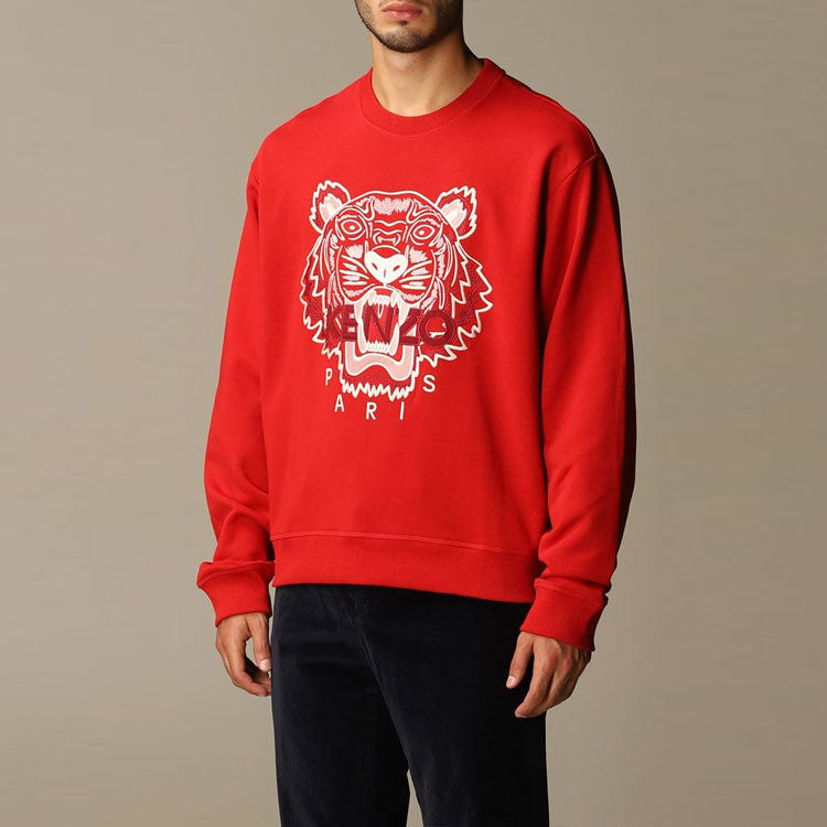 Men's KENZO TIGER Pattern Embroidered Printing Red FA65SW1104XA-22