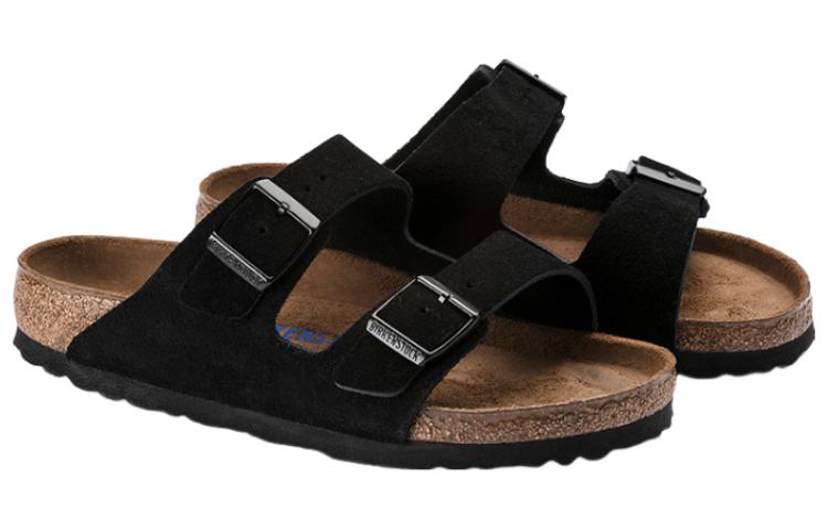 Birkenstock Arizona Soft Footbed Suede Leather 'Black' 0951321