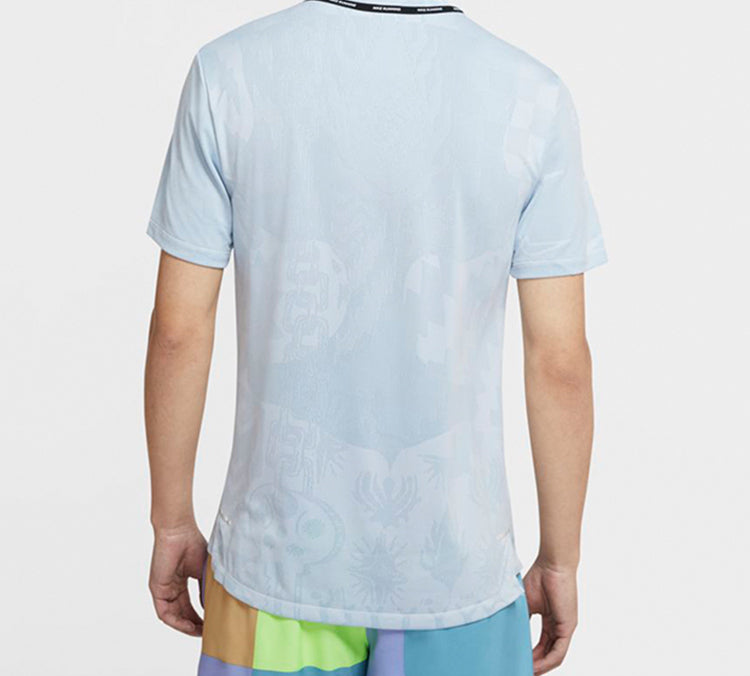 Nike TechKnit Wild Run Dri-Fit Running Short Sleeve Blue CJ5815-424