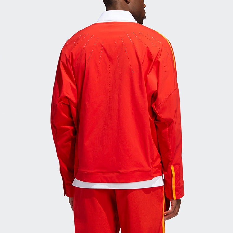 adidas originals Casual Loose Sports Jacket Pink Red Fluorescence GJ5101