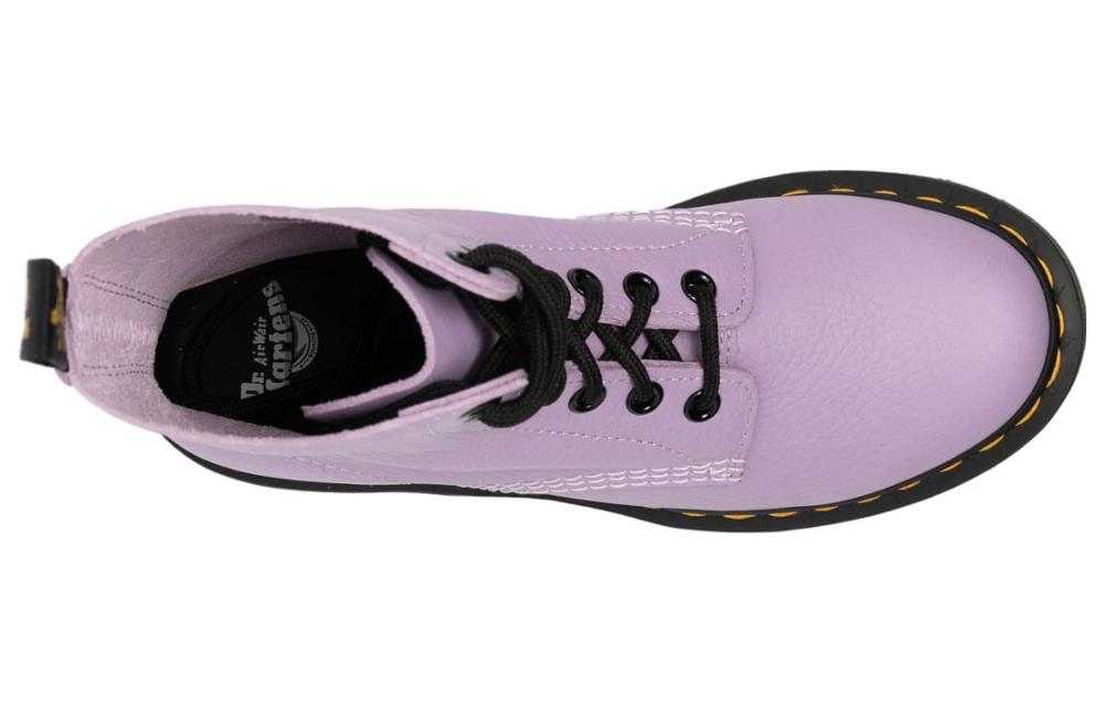 (WMNS) Dr. Martens 1460 Pascal Black Eyelet Lace Up Boots 'Lilac' 30689308