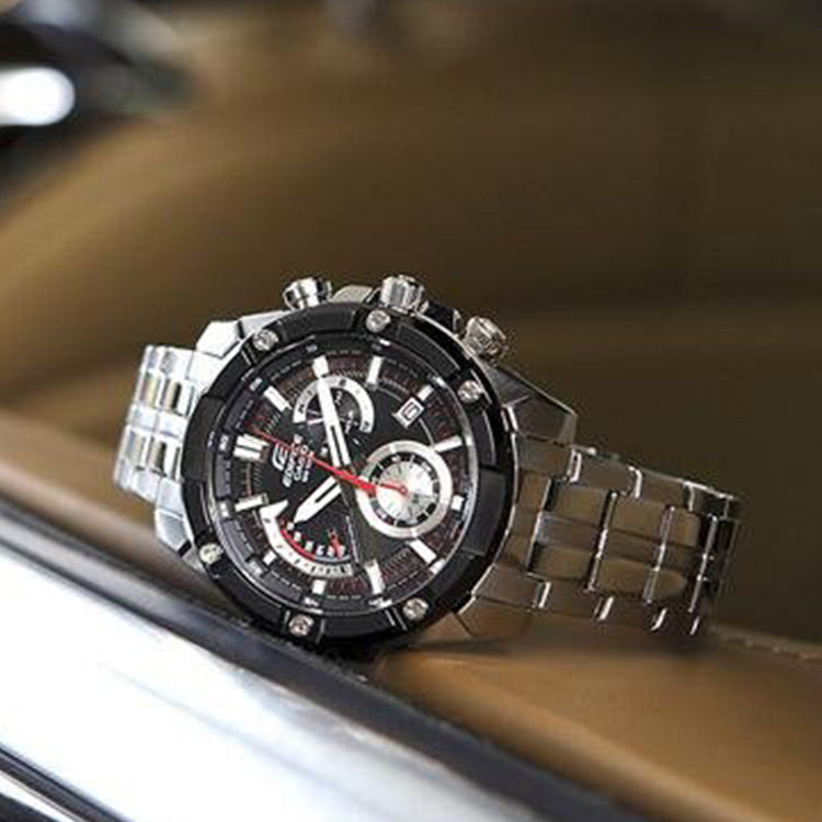 CASIO Waterproof EDIFICE Stainless Steel Strap Black Watch Dial Mens Black Analog EFR-559DB-1A