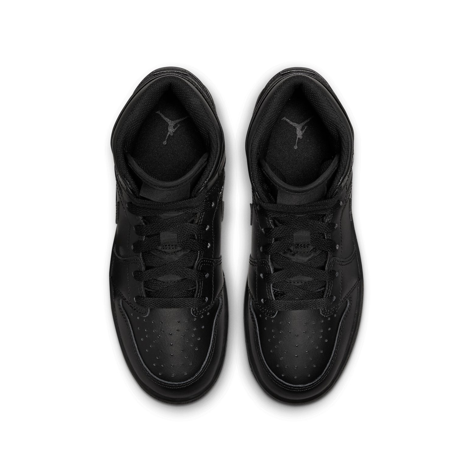 (GS) Air Jordan 1 Mid 'Triple Black' 2022 554725-093
