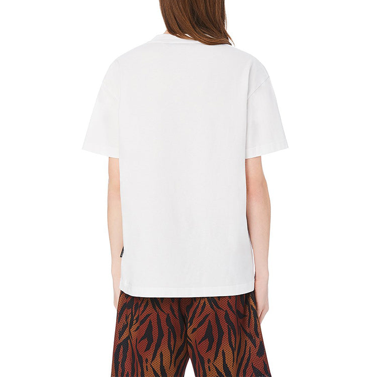 Men's PALM ANGELS Alphabet Printing Short Sleeve White PMAA001E20JER0070184