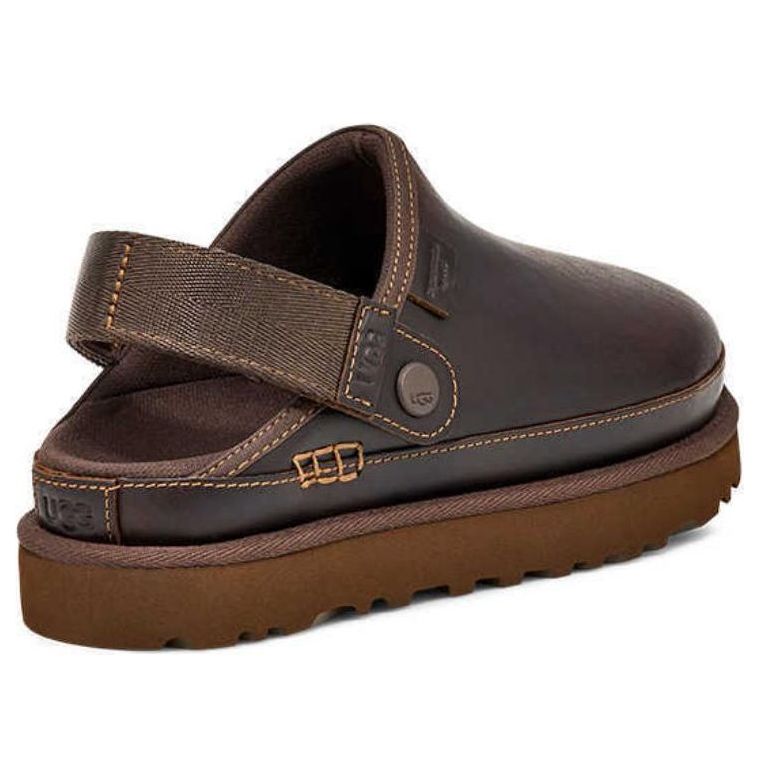 (WMNS) UGG Goldenstar Clog Leather Regen 'Ironwood' 1167536-IWD