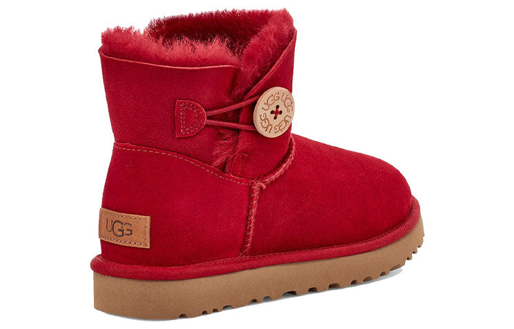 (WMNS) UGG Mini Bailey Button II Boot Red 1016422-KSS