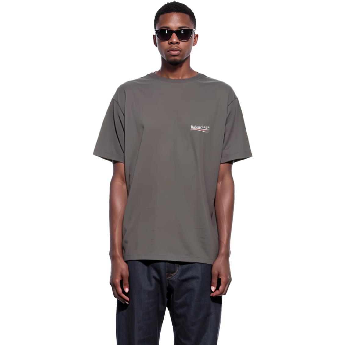 Balenciaga Political Campaign T-Shirt Large Fit 'Grey' 641655TNVG51227