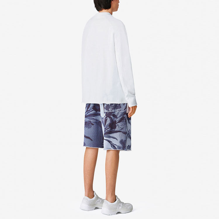 Men's KENZO SS21 HIGH SUMMER 520 Round Neck Pullover Long Sleeves White FB55SW0154ML-01