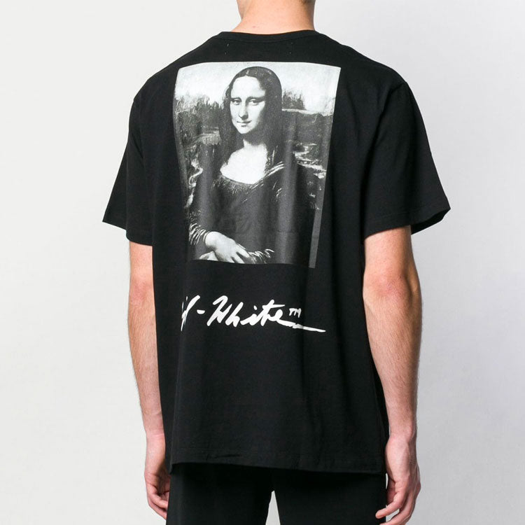 Off-White Oversized Monalisa Graphic Print T-Shirt /White OWKC038-051020-BK