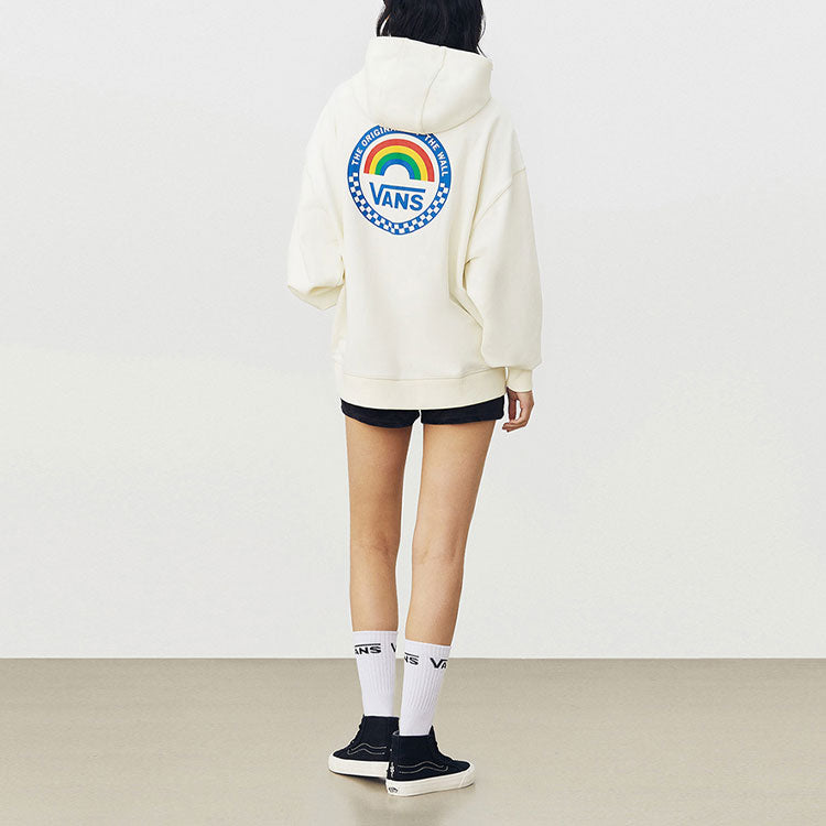 (WMNS) Vans Anaheim Rainbow Oversized Hoodie 'White' VN0A5AUEFS8
