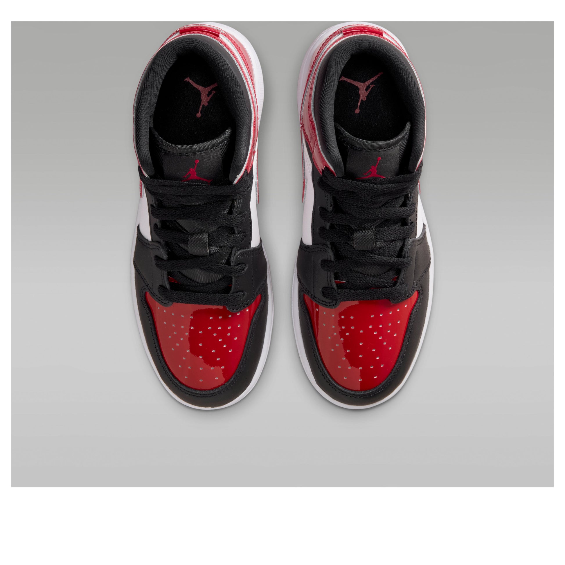(GS) Air Jordan 1 Mid 'Patent Bred Toe' HV4399-006