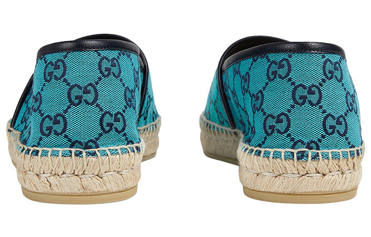 Gucci Alejandro Leather Canvas Espadrilles 'Blue' 663655-9SFV0-4276