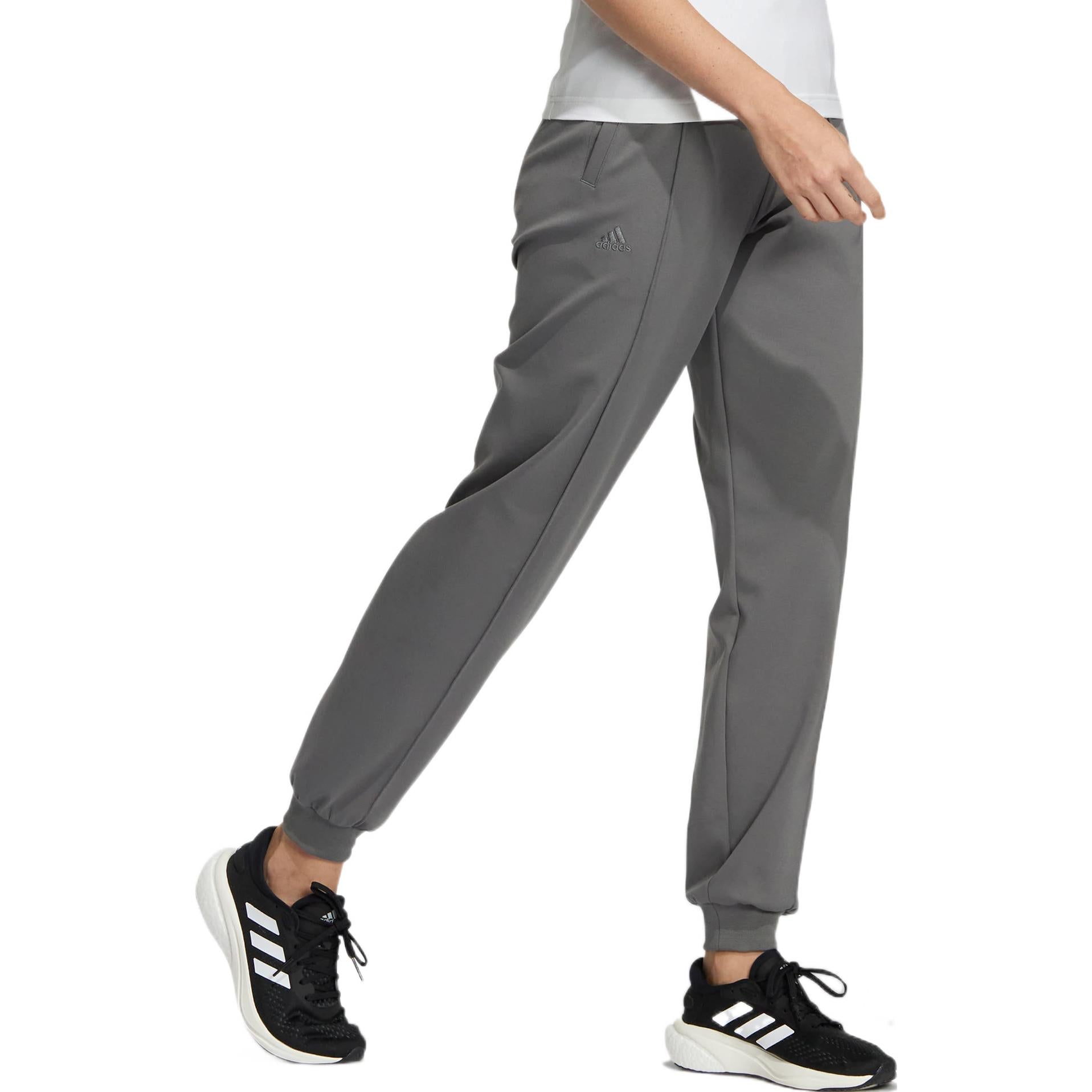 adidas Solid Color Logo Embroidered Pants Asia Sizing 'Grey' HZ7063
