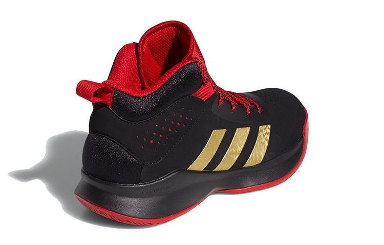 (GS) adidas Cross Em Up 5 K Shoes Black/Red/Golden FZ1475