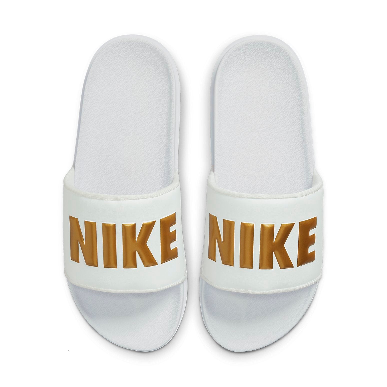 (WMNS) Nike Offcourt Slide 'White Metallic Gold' BQ4632-106