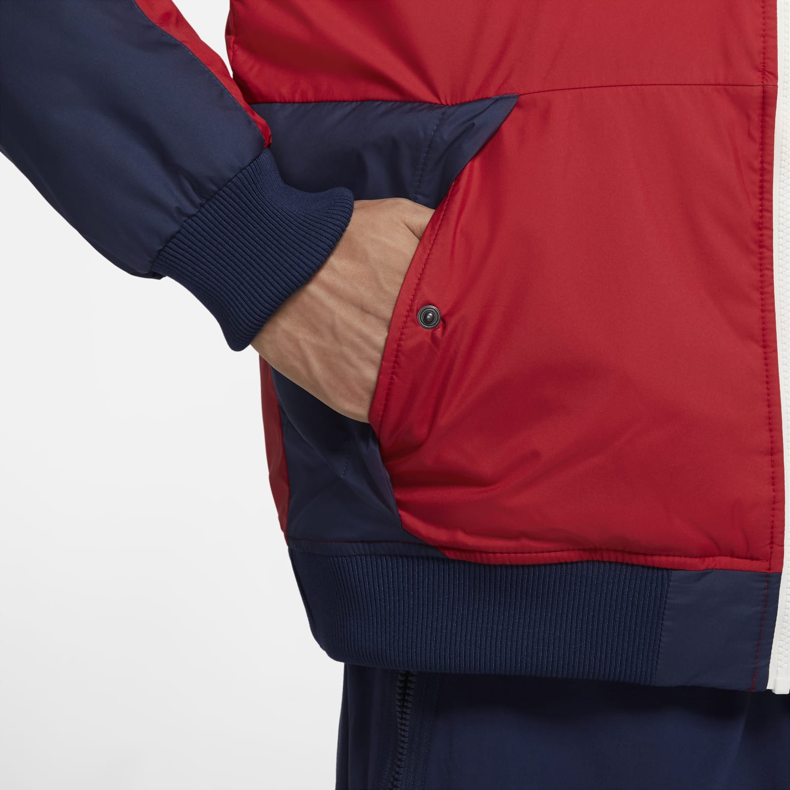Nike Sportswear Therma-FIT Legacy Reversible Bomber Jacket 'Red Blue' DD6850-687