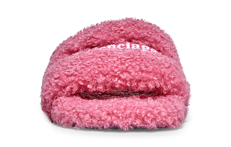 (WMNS) Balenciaga Furry Slides 'Pink' 654261W2DO15596